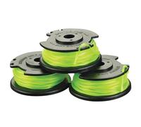 RYOBI Lot de 3 Bobines Simple Fil 2,0 mm RAC143 pour RLT36 et RLT36C33 | Stock de 3 recharges pré-remplies pour coupe-bordures 36 volts, fil rond de 2,0 mm, remplacement direct, herbe haute