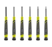 RYOBI - Lot de 6 tournevis de précision à tête magnétique - RHSDSPC6