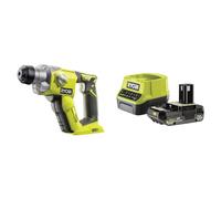 Ryobi - Marteau perforateur SDS+ 18V - 4 modes : perçage, perforation, burinage, burinage flottant - 1,3 J Epta - capacité 16 mm- 1 batterie 2Ah, 1 chargeur rapide & 3 burins SDS+ (1 pointe, 2 plats)