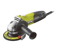 RYOBI - Meuleuse d’Angle Filaire 600W RAG600-115G - Disque Ø115mm, Blocage d’Arbre, Poignée Latérale, Idéale Découpe et Ébarbage
