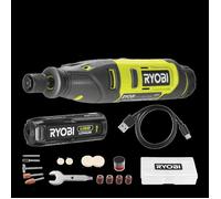 Pack mini-outil RRT4-120GA15 + coffret 37 accessoires RAR800K-37 + batterie 4V 2,0Ah + coffret 15 accessoires RYOBI