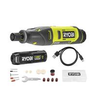 Ryobi Mini-outil rotatif RRT4-120GA15 4V USB Lithium – Batterie 2Ah + chargeur, 15 accessoires