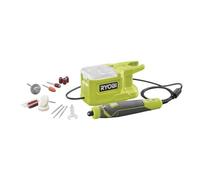 RYOBI - Mini-Outil Sans Fil 18V ONE+ RRT18-0 - Vitesse Variable Jusqu’à 35 000 tr/min, Idéal Gravure, Meulage, Découpe Précise, 15 Accessoires - Batterie Non Incluse