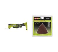 RYOBI - Multitool 18 Volts ONE+™ (sans batterie) livré avec accessoires - RMT18-0 & Kit 10 triangles abrasifs Ryobi multitool ONE+ RAK10MT