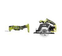 RYOBI - Multitool 18 Volts ONE+™ (sans batterie) livré avec accessoires - RMT18-0 & Scie circulaire 18 Volts ONE+, diamètre 150 mm + lame - R18CSP-0