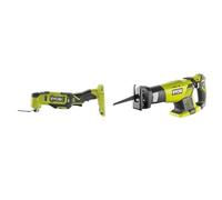 RYOBI - Multitool 18 Volts ONE+™ (sans batterie) livré avec accessoires & Scie sabre 18V - 0-3 100 cp/min - course de lame 22 mm - capacité bois 180 mm - Livrée avec 1 lame