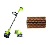 RYOBI Nettoyeur de sol sans fil à batterie 18V ONE+™ pour terrasse bois et carrelage - 1 batterie 4 Ah & Brosse en nylon pour sols en bois - RY18PCB0 / RY18PCB140