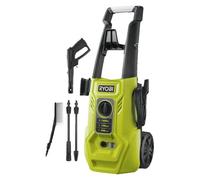 RYOBI - Nettoyeur haute pression fr Haute pression 1600W, 130 Bar, 420l/h - Flexible 5m, enrouleur, 2 buses (1 Vario, 1 Turbo) et 1 brosse multi-facettes, réservoir de détergent 0,9l - RY130PWA