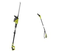 Ryobi One + 18 V Opt1845 Pole Taille-Haies sans Fil, Lame de 45 cm (Corps Uniquement), OPT1845, 18V & Élagueur à Chaîne sur Perche One+, 18 V OPP1820 Noir/Vert