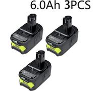 Ryobi One+ 18V Li-Ion, Adaptateur de batterie, 6A, noir, compatible avec P107 RB18L50 RB18L20 P108
