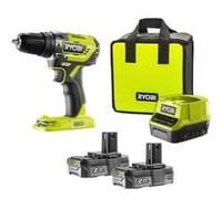 Ryobi ONE+ Perceuse-visseuse à percussion sans fil R18PD5-220S, 18Volt, Perceuse à percussion