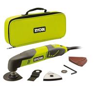 RYOBI Outil Multifonction Oscillant Filaire 200W RMT200S 30 Accessoires | Tête universelle compatible grandes marques, changement de lame rapide, variateur, 30 accessoires, abrasifs et plateau