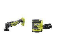 Ryobi - Outil multifonctions 18 V One+ sans batterie ni chargeur 10000-20000 osc/min tête 5 positions - R18MT-0 & Ponceuse excentrique 18 Volts ONE+™ 125 mm + 3 abrasifs - RROS18-0