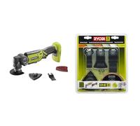 Ryobi - Outil multifonctions 18 V One+ sans batterie ni chargeur 10000-20000 osc/min tête 5 positions - R18MT-0 & Kit Spécial Carrelage 5 Pièces Multitool RAK05MT