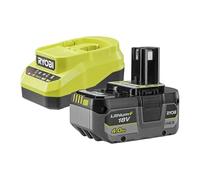 Lot d'1 batterie et d'1 chargeur RYOBI, 18 V, 4 Ah Rc18120a-140xg lithium-ion