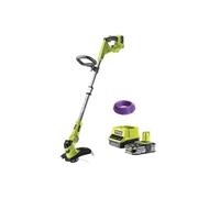RYOBI Pack Coupe Bordures Hybride 18V One+ - 1 Batterie 2.5Ah LithiumPlus - 1 Chargeur Rapide - Bobine Fil Rond 15m diamètre 1.6mm Violet Universel
