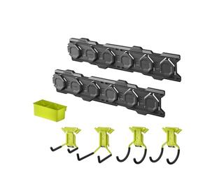 RYOBI - Pack Démarrage Mural LINK - RSLWPK-7PC - Rangement Modulaire, Rails, Crochets, Garage Organisé