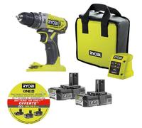 Ryobi Perceuse-visseuse à percussion ONE+ R18PD2-220S 18 V 2x 2,0 Ah