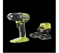 RYOBI - Perceuse-visseuse à percussion Brushless 18V ONE+ Compacte livrée avec 2 batteries 2Ah et chargeur rapide - RPD18BL-2C20S