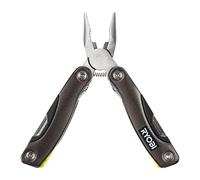 RYOBI Pince Multifonction 14 en 1 RMT14 Lames, Tournevis et Décapsuleur | Outil de poche remplaçant 14 accessoires, pochette de transport incluse, couteau, scie et pinces, bricolage nomade, camping