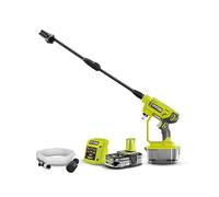RYOBI - Pistolet Haute Pression sans Fil 18V One+ RY18PW22A-125 - Batteries 2.5Ah + Chargeur, Autonomie 15min, Pression 22 Bar, Réservoir Eau, Léger et Mobile, Nettoyage léger et Rinçage Uniquement