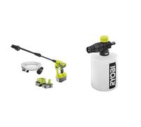 RYOBI - Pistolet Haute Pression sans Fil à Batterie 18V One+ 22 Bars - 182 L - buse 3-en-1 & Buse détergent 750 ML pour Pistolets Haute Pression RAC748
