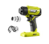 RYOBI - Pistolet Thermique Sans Fil 18V ONE+ R18HG-0 - Température Jusqu’à 470°C, 2 buses, Format Compact, Léger - Décollage Peinture, Thermo-Rétractable - Batterie Non Incluse