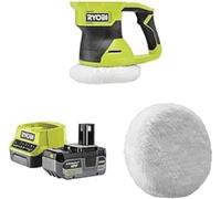 Ryobi - Polisseuse 18V - 3 000-4 500 osc/min - 2 vitesses - patin 150 mm - Livrée avec 4 bonnets (2 polissage & 2 tissu éponge), 1 batterie 4Ah et 1 chargeur rapide