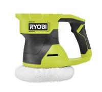 RYOBI Polisseuse 18V ONE+ Plateau Ø150 mm RBP18150-0 (Sans batterie) | 2 bonnets de polissage et éponge livrés, vitesse variable, poignée anti-vibration, voiture, moto, bateau, carrosserie