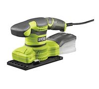 RYOBI Ponceuse vibrante 1/3 feuille 200 W - Ponçage de finition, retrait de peinture et préparation des surfaces - Livrée avec 20 abrasifs