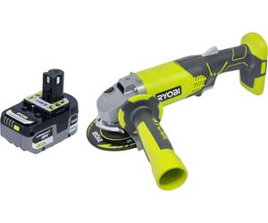 RYOBI R18AG-0 Meuleuse d'angle sans fil 18 V ONE+ 115 mm + 1x batterie 5,0 Ah - sans chargeur