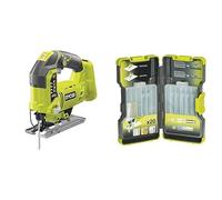 Ryobi R18JS-0 ONE + Scie Sauteuse avec LED, 18 V (Corps Seulement) - Vert/Gris & 4892210113320 Lame Scie Sauteuse, Multicolore