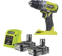 Ryobi R18PD2-215G Perceuse à percussion 18V (2x 1,5Ah)
