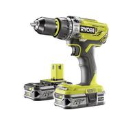 Ryobi R18PD3-0 Perceuse Percussion Batterie 18V 50Nm Kit 2x2,5 Ah