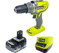 Ryobi R18PD3-0 Perceuse-visseuse à percussion sans fil 18 V 50 Nm + 1x batterie 5,0 Ah + chargeur