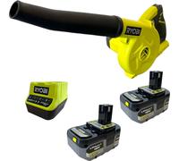 RYOBI R18TB Souffleur sur batterie 18 V 200 km/h + 2x batterie 4,0 Ah + chargeur