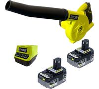 RYOBI R18TB Souffleur sur batterie 18 V 200 km/h + 2x batterie 5,0 Ah + chargeur