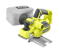 RYOBI Rabot Sans Fil 18V ONE+™ RPL18-0, Largeur 82 mm | 14 000 tr/min, Profondeur 0-2 mm, Feuillure 12,5 mm, Double Évacuation Copeaux, Semelle Aluminium Usinée