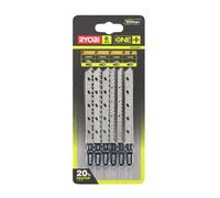 Ryobi RAK6JSBW Kit 6 lames de scie sauteuse universelles 6/10/120TPI