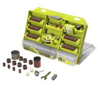 Ryobi RAR800K-150 Kit 150 Accessoires pour outils rotatifs, Pince de serrage 3,2 mm, 1/8 pouce
