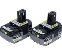 RYOBI RB18LL50F12B 2x batterie 18 V 5,0 Ah / 5000 mAh Li-Ion ( 5133004831 ) avec indicateur de charge