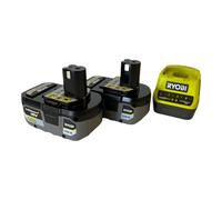 Ryobi RC18120-240X Kit batterie RB1840X 18V ONE+ 2x4,0 Ah Chargeur de batterie