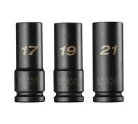Ryobi RHDIS3PC Jeu de douilles pour hocs 1/2" 17 19 et 21 mm 3 pièces