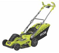 Ryobi - RLM18E40H Tondeuse à gazon à conducteur marchant, moteur électrique, puissance 1,8 kW, largeur de coupe 40cm, roues motrices, tondeuse mulching, ramassage arrière