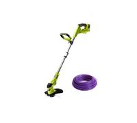 RYOBI Pack Coupe Bordures Hybride 18V One+ - 1 Batterie 2.5Ah LithiumPlus - 1 Chargeur Rapide - Bobine Fil Rond 15m diamètre 1.6mm Violet Universel
