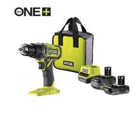 Ryobi RPD18C1-1C20G ONE+ HP : Perceuse-visseuse à percussion sans fil, 18V, 60Nm, 2Ah, avec moteur sans balais, éclairage LED, coffret