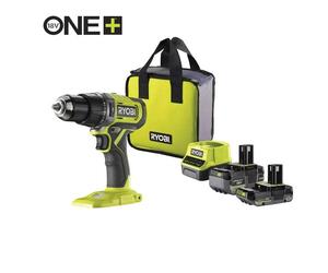 Ryobi RPD18C1-1C20G ONE+ HP : Perceuse-visseuse à percussion sans fil, 18V, 60Nm, 2Ah, avec moteur sans balais, éclairage LED, coffret