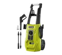 RYOBI - Nettoyeur Haute Pression 1600 W - 120 Bars - 420 L - Flexible renforcé Acier 5 m - réservoir détergent 0,9 L intégré - Lance Vario - Lance Turbo - RY120PWA