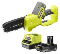 Ryobi RY18PS15A-120 Scie à élaguer ONE+ 18 V, guide-chaîne de 15 cm, batterie et chargeur inclus