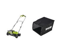 Ryobi RY18SFX35A-0 18V One+ Cordless 35cm Brushless Scarifier, 18 V, Vert & Bac Souple 55 L pour scarificateurs RY18SFX35A0 / RY18SFX35A240 / RY1400SF35B RAC822